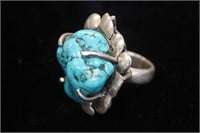 925 Sterling Silver Ring with Turquoise Stone