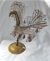 Metal Bird Filigree Figurine