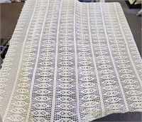 Crocheted bed spread,