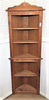 Vintage Wood Corner Shelf