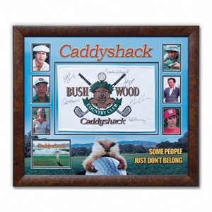 Caddyshack Cast Signed Bushwood Country Club Flag