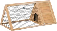 Pawhut 46 x 24 Wooden A-Frame Outdoor Rabbit Cage