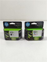 HP Ink Cartridges 63 XL Black and 63 XL Tri-