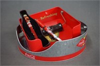 Coke Napkin Serving Trays and 2 Collector Pens