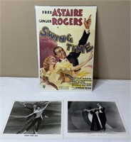 Swing Time Movie Print w/ Two Vintage Black &