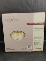 Portfolio Ceiling Fixture Antique Brass Finish