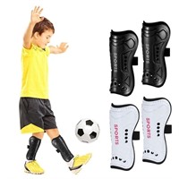 R2865  Hengguang Soccer Shin Guards for Kids, Whit