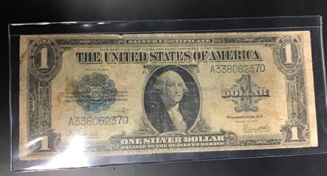 1923 LARGE SILVER DOLLAR BILL