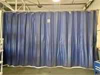 Lg TMI 12ft H x 25ft L Welding Curtain & Rail