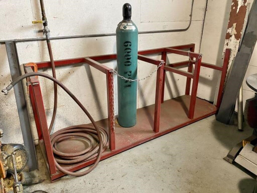 8ft L x 2ft D x 3ft H Cylinder Tank Rack Stand