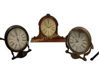 Three Vintage Picture Frame Clocks