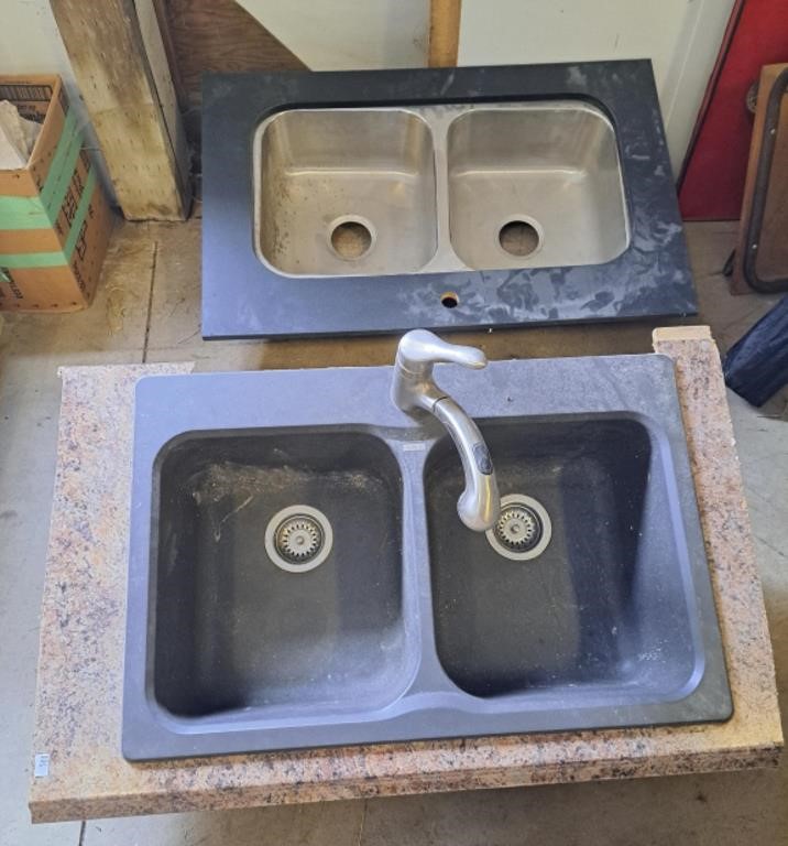 Pair of sinks! Largest measures 39" l x 24" w