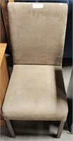 BROWN UPHOLSTERED DINING CHAIR