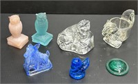 Art Glass Figures Signed Lot Collection