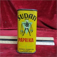 (1)Vintage advertising spice tins. SUDAN. WESCO FO