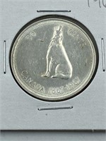 1967 CANADA FIFTY CENT CENTENNIAL SILVER