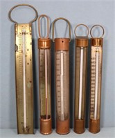 (5) Antique Candy Thermometers
