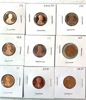 (9) Lincoln Cents PROOFS