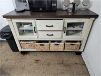 ROLLING BUFFET W/ DRAWERS