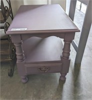 PAINTED 2 TIER 1 DRAWER END TABLE