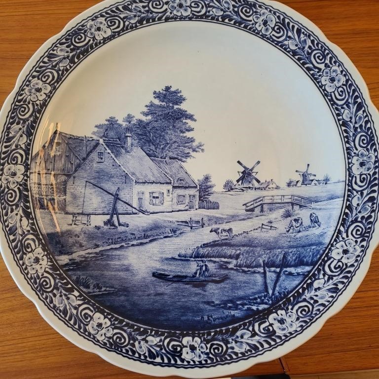 Royal Sphinx Delft Blue Charger Plate