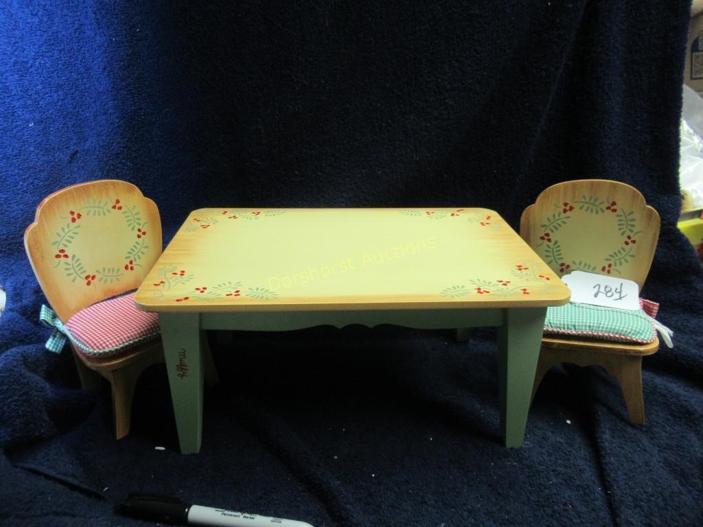 MUFFY'S VANDERBEAR TABLE & CHAIRS W/ BOXES