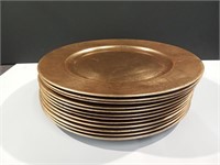 Gold Plastic Chargers to Place Under Your Dinner P