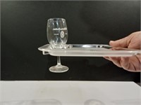 19 Square Plates with Holder Cut out for Your Glas