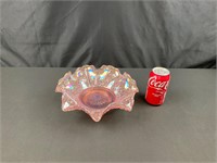 Vintage Fenton Pink Carnival Glass