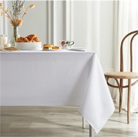 Home White Table Cloth 60x102 Inch Rectangle