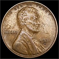 1931-S Wheat Cent CLOSELY UNCIRCULATED