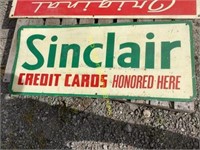 D1. Sinclair vintage metal sign