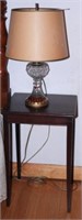Early American Pattern Glass converted lamp with