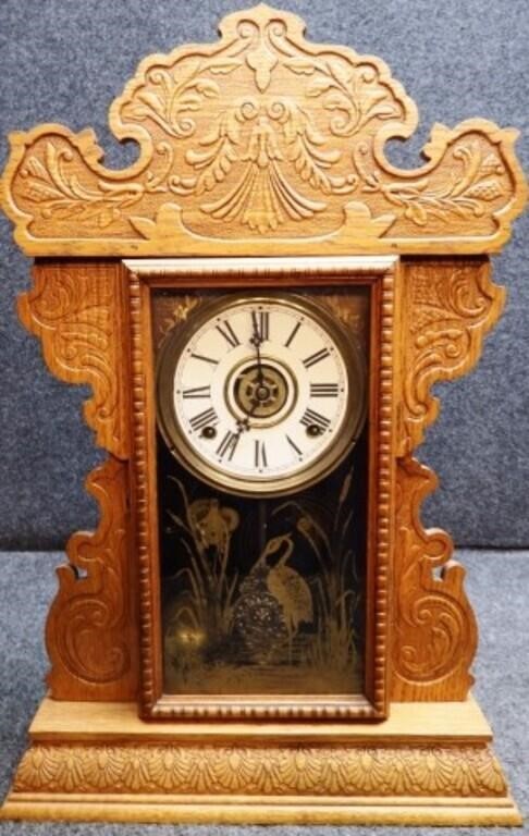 Antique Wind-up Gingerbread Mantel Clock
