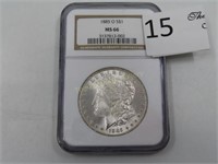 1885-O Morgan Silver Dollar, Graded MS 66