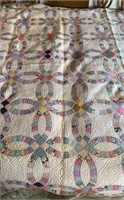 Antique Hand Stitched Quilt, 79” x 81”