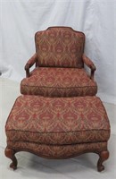 Flexsteel Country French Chair and Ottoman