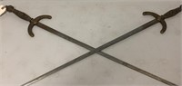 2 - Toledo style swords heavy brass handles
