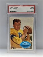 1960 Topps PSA 7 #61 Bill Wade rams Quarterback