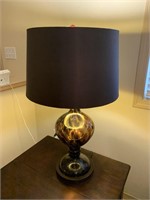 Pair Glass Brown Lamps 27 inch Tall (living room)