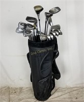 Golf Bag W/ Mixed Lot Of Clubs Spalding Dunlop