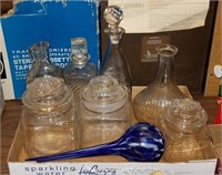 Glass Jar Decanter Bottle Lot Water Globe