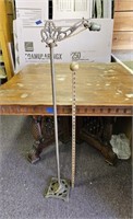Antique Cast Metal Bridge Lamp- Needs Rewiring