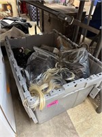 LARGE BIN OF MISC HAIR / WIGS EXTENSIONS ETC