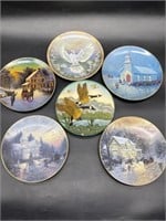 (6) Collectable Christmas Plates, Different Makers