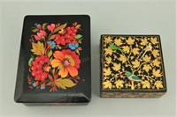 2 Lacquer Boxes. Russian (?)