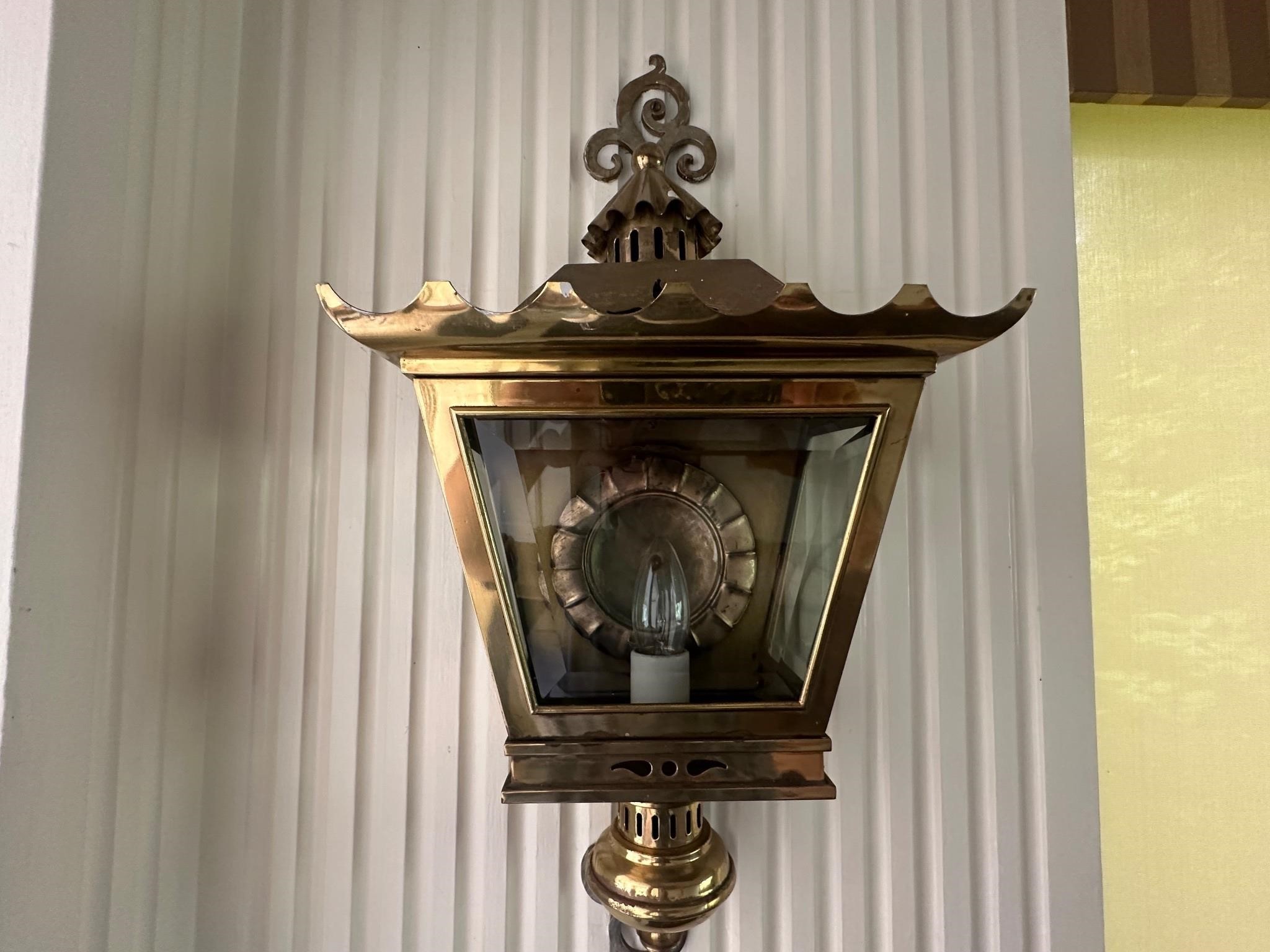 {each} Brass Lantern Sconce