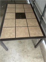 Outdoor Dining Table w/Removable Tiles