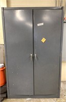 Large Grey 2 door steel cabinet 48"wx 78"T x 24" D