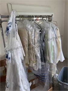 Assortment of curtains, bed skirts unknown sizes